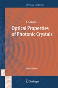 Cover: Optical Properties of Photonic Crystals - Springer