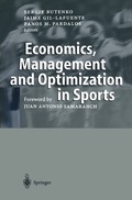 Cover: Economics, Management and Optimization in Sports - Springer