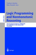 Cover: Logic Programming and Nonmonotonic Reasoning - Springer