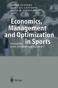 Enlarge image Cover: Economics, Management and Optimization in Sports - Springer