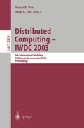 Cover: Distributed Computing - IWDC 2003 - Springer