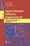 Cover: Agent-Oriented Software Engineering IV - Springer