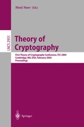 Cover: Theory of Cryptography - Springer