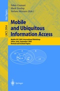 Cover: Mobile and Ubiquitous Information Access - Springer