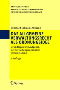 Abbildung von: Das allgemeine Verwaltungsrecht als Ordnungsidee - Springer