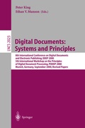 Cover: Digital Documents: Systems and Principles - Springer