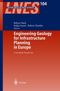 Enlarge image Cover: Engineering Geology for Infrastructure Planning in Europe - Springer
