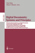 Cover: Digital Documents: Systems and Principles - Springer
