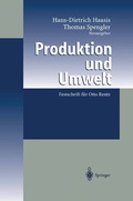 Cover: Produktion und Umwelt - Springer