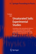 Cover: Unsaturated Soils: Experimental Studies - Springer