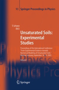 Enlarge image Cover: Unsaturated Soils: Experimental Studies - Springer