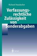 Cover: Verfassungsrechtliche Zul&auml;ssigkeit von Sonderabgaben - Springer