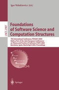 Cover: Foundations of Software Science and Computation Structures - Springer