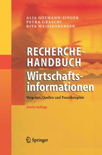 Abbildung von: Recherchehandbuch Wirtschaftsinformationen - Springer