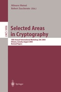 Cover: Selected Areas in Cryptography - Springer