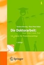 Cover: Die Doktorarbeit: Vom Start zum Ziel - Springer