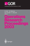 Cover: Operations Research Proceedings 2003 - Springer