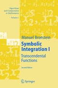 Cover: Symbolic Integration I - Springer