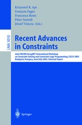 Cover: Recent Advances in Constraints - Springer