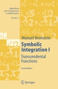 Cover: Symbolic Integration I - Springer