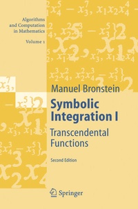 Enlarge image Cover: Symbolic Integration I - Springer