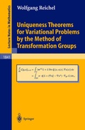Cover: Uniqueness Theorems for Variational Problems by the Method of Transformation Groups - Springer