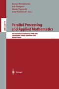 Cover: Parallel Processing and Applied Mathematics - Springer