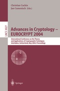 Cover: Advances in Cryptology - EUROCRYPT 2004 - Springer