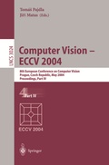 Cover: Computer Vision - ECCV 2004 - Springer