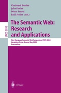 Cover: The Semantic Web: Research and Applications - Springer