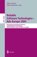 Cover: Reliable Software Technologies - Ada-Europe 2004 - Springer