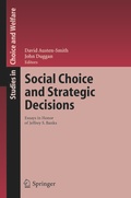 Cover: Social Choice and Strategic Decisions - Springer
