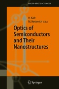 Cover: Optics of Semiconductors and Their Nanostructures - Springer