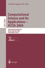 Cover: Computational Science and Its Applications - ICCSA 2004 - Springer