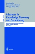 Cover: Advances in Knowledge Discovery and Data Mining - Springer