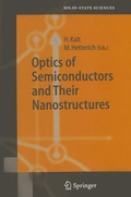 Cover: Optics of Semiconductors and Their Nanostructures - Springer