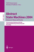 Cover: Abstract State Machines 2004. Advances in Theory and Practice - Springer