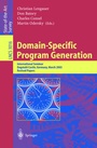 Cover: Domain-Specific Program Generation - Springer