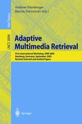 Cover: Adaptive Multimedia Retrieval - Springer