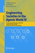 Cover: Engineering Societies in the Agents World IV - Springer