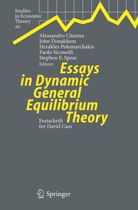 Enlarge image Cover: Essays in Dynamic General Equilibrium Theory - Springer