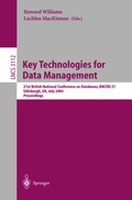 Cover: Key Technologies for Data Management - Springer