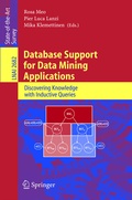 Cover: Database Support for Data Mining Applications - Springer