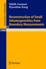 Cover: Reconstruction of Small Inhomogeneities from Boundary Measurements - Springer