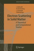 Cover: Electron Scattering in Solid Matter - Springer