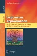 Cover: Logic versus Approximation - Springer