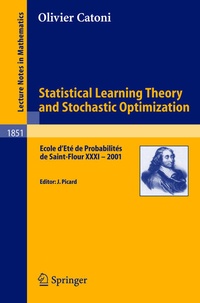 Enlarge image Cover: Statistical Learning Theory and Stochastic Optimization - Springer