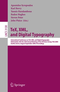Enlarge image Cover: TeX, XML, and Digital Typography - Springer