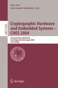 Cover: Cryptographic Hardware and Embedded Systems - CHES 2004 - Springer