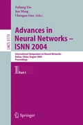 Cover: Advances in Neural Networks - ISNN 2004 - Springer